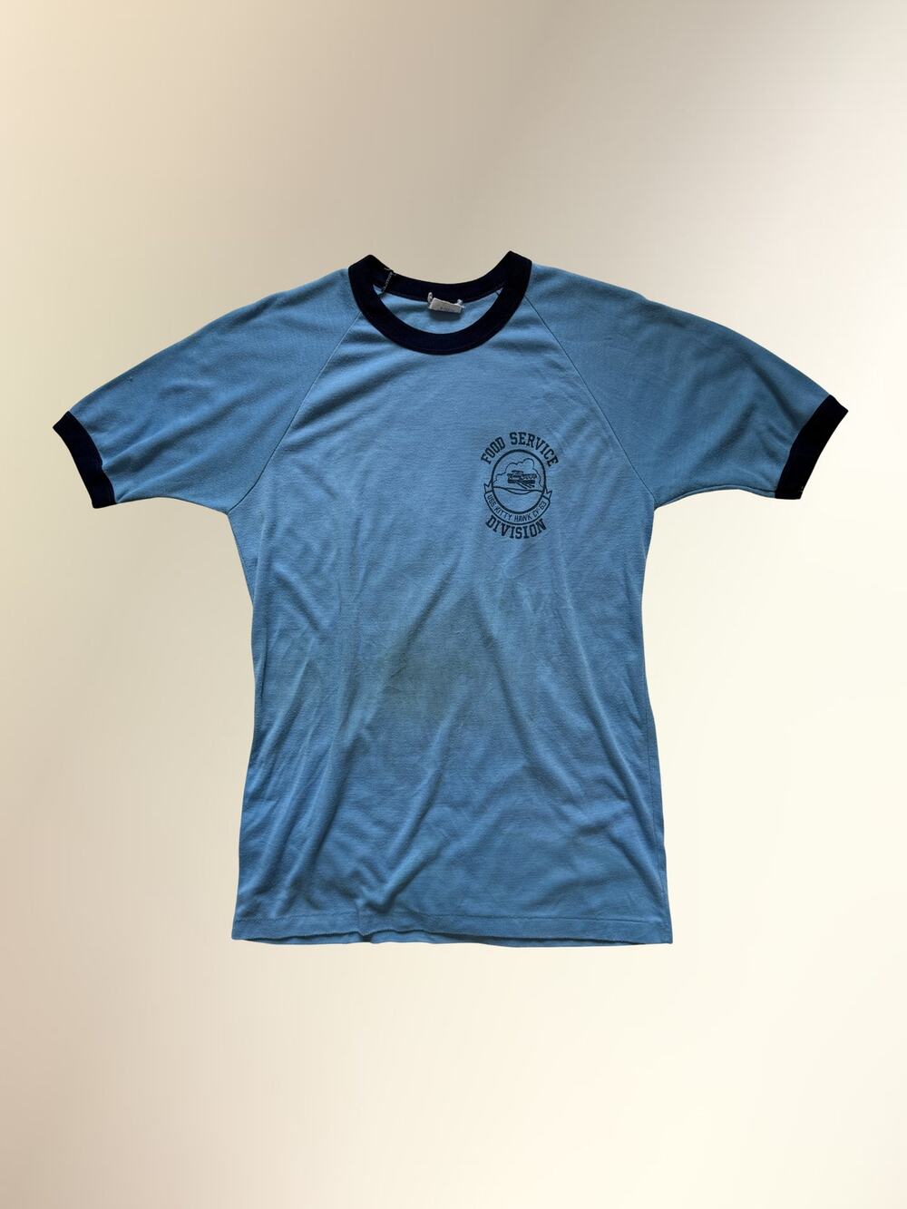 Vintage Mars Food Service Division Blue Ringer Tee Single Stitch M/L